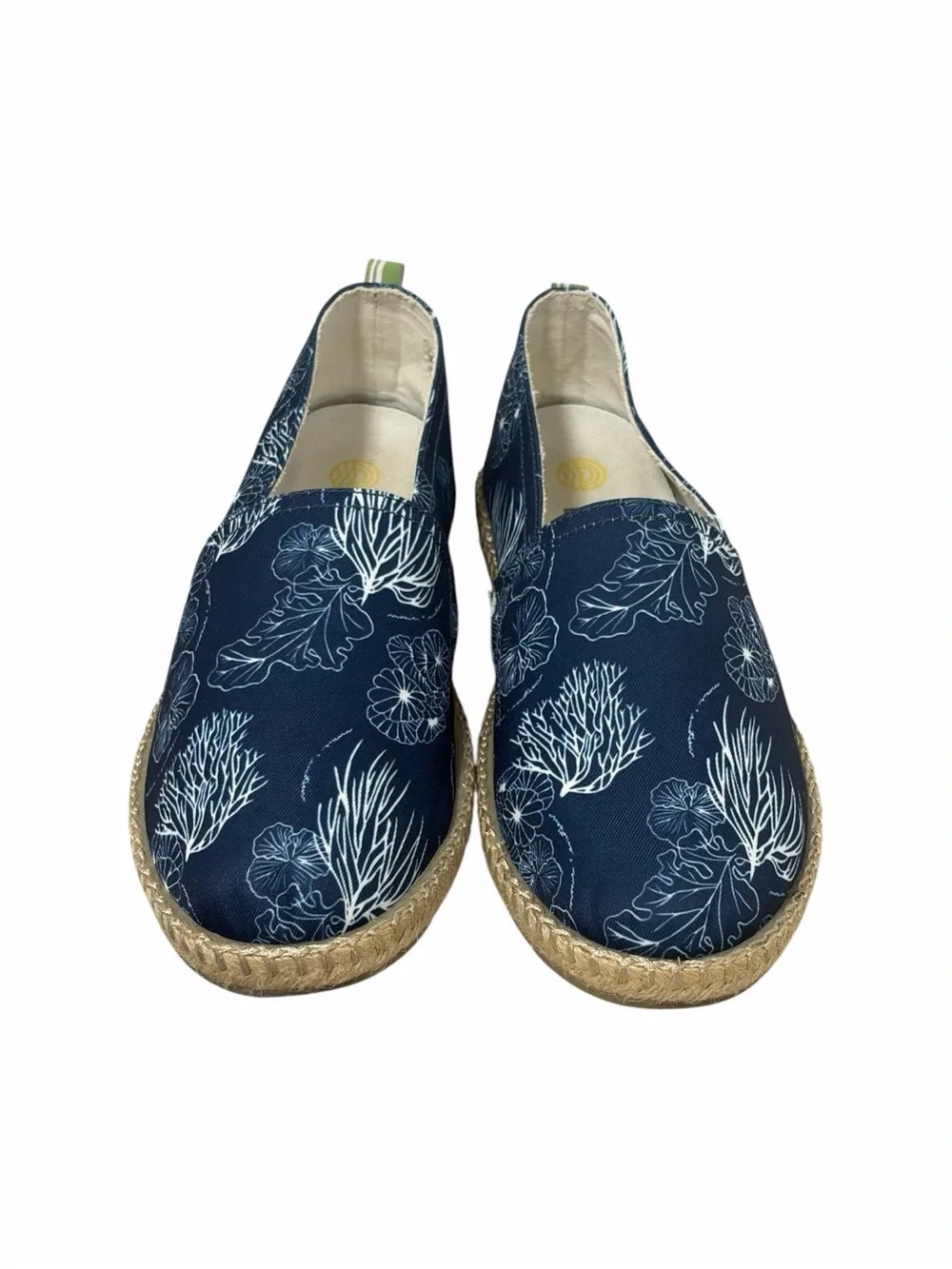 Vionic Blue & White Beach Laguna Espadrille Slip Ons - Like New - Size 8